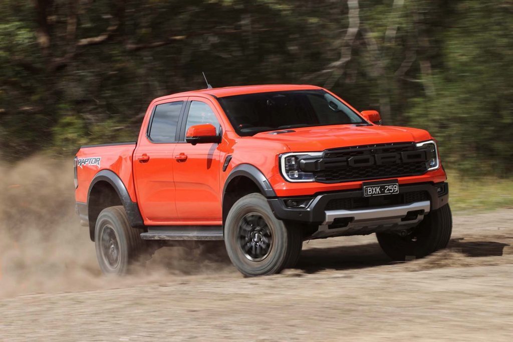 2022 Ford Ranger Raptor sideways