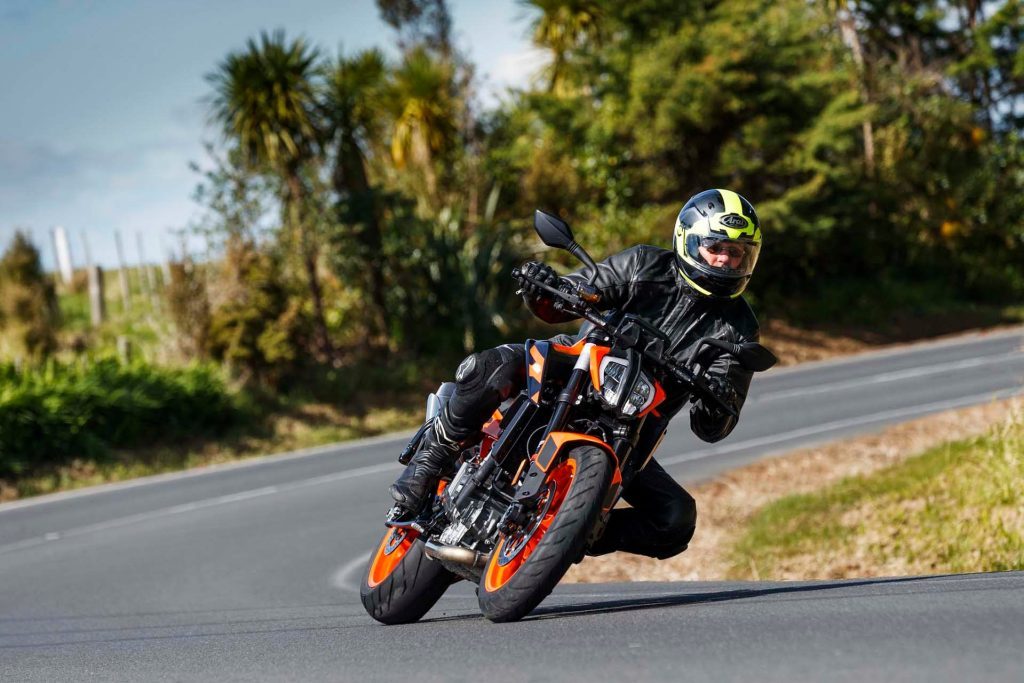 KTM 890 Duke GP front action