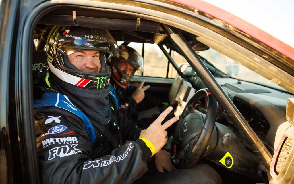 Ford Ranger Raptor with Baja 1000 drivers