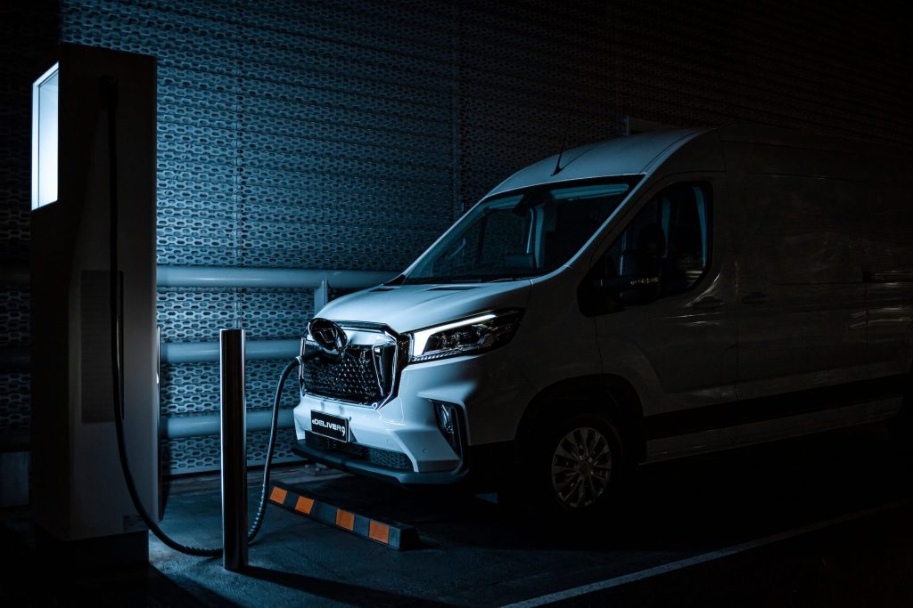 LDV electric van plugged in