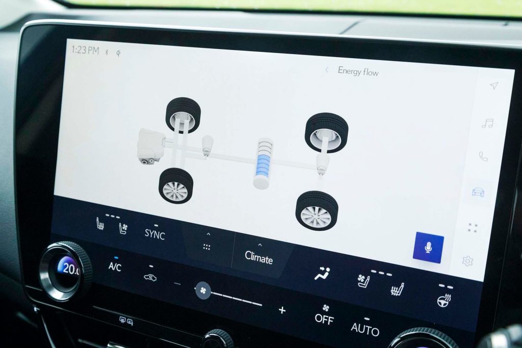 2022 Lexus NX 350h Limited hybrid screen