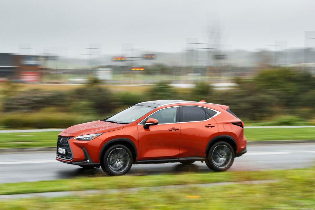 2022 Lexus NX 350h Limited driving in suburbs