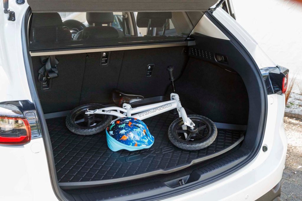 Mazda CX-5 GSX AWD boot with bike in it