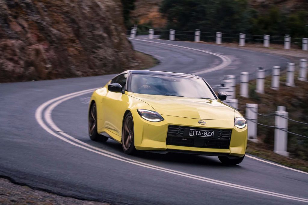 Nissan Z Coupe on twisty road