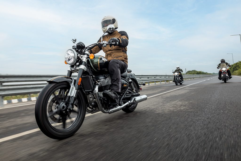 Royal Enfield Super Meteor 650 on road