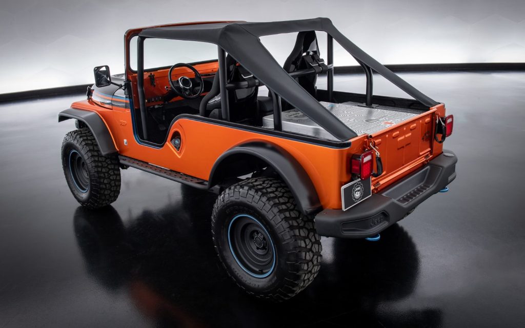 Jeep CJ Surge Electromod Concept rear three quarter view