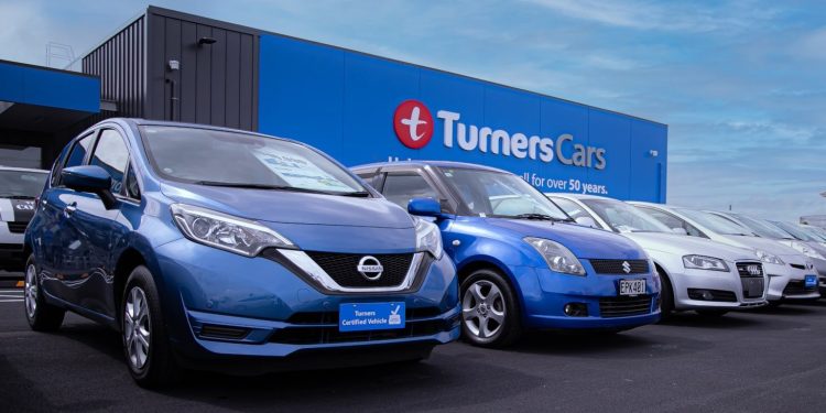 Line up of cars at Turners Westgate dealership