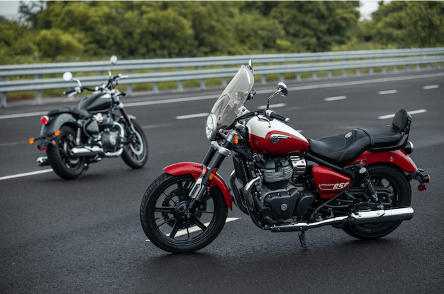 Royal Enfield Super Meteor 650 on road