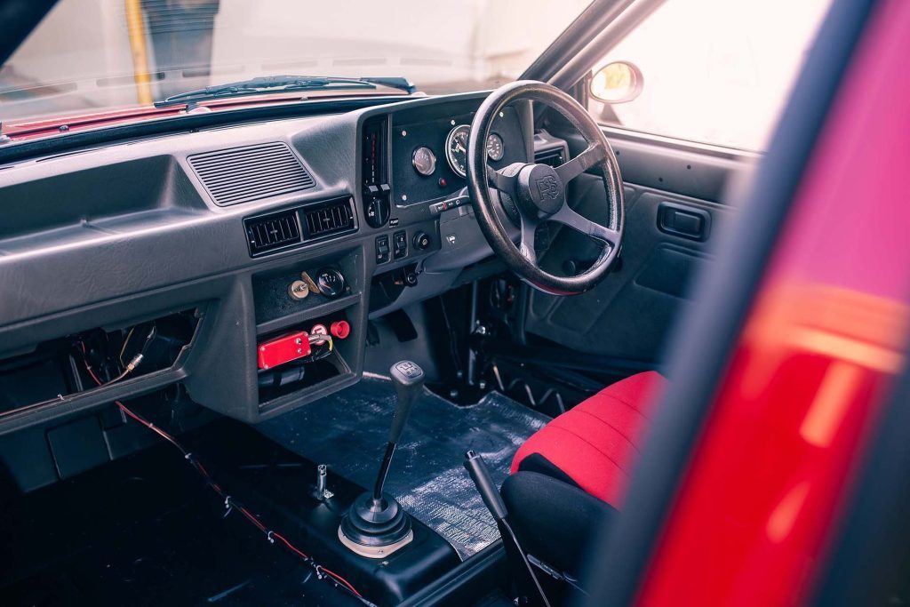1983 Ford Escort RS1600i Group A interior