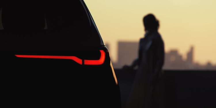 Mazda CX-90 taillight silhouette close up view