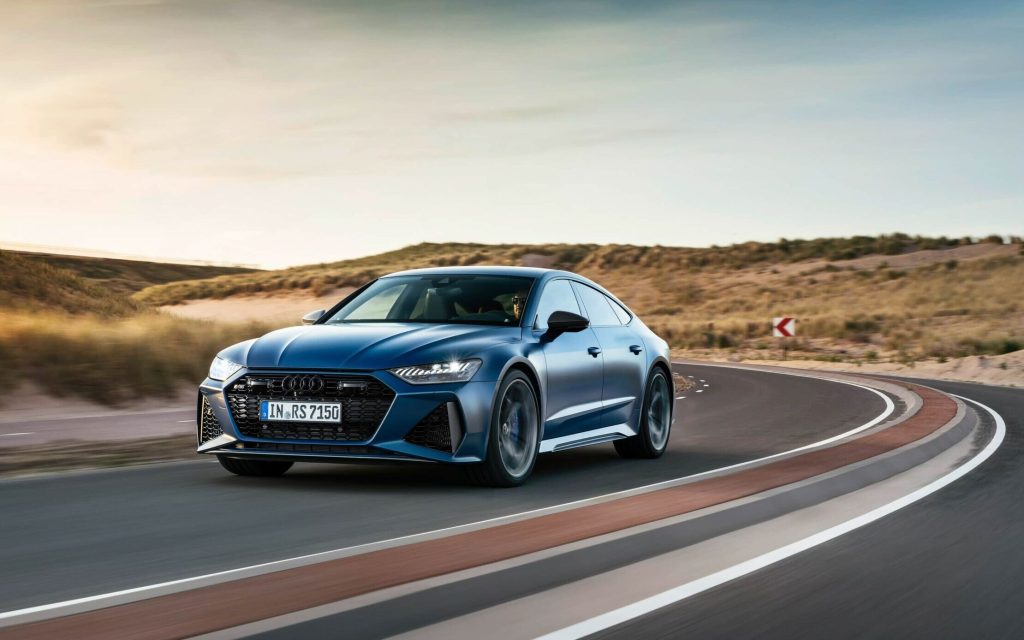 Audi RS 7 Sportback Performance front three quarter view driving