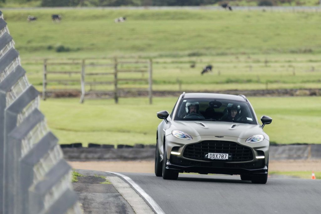 Aston Martin DBX707 on track