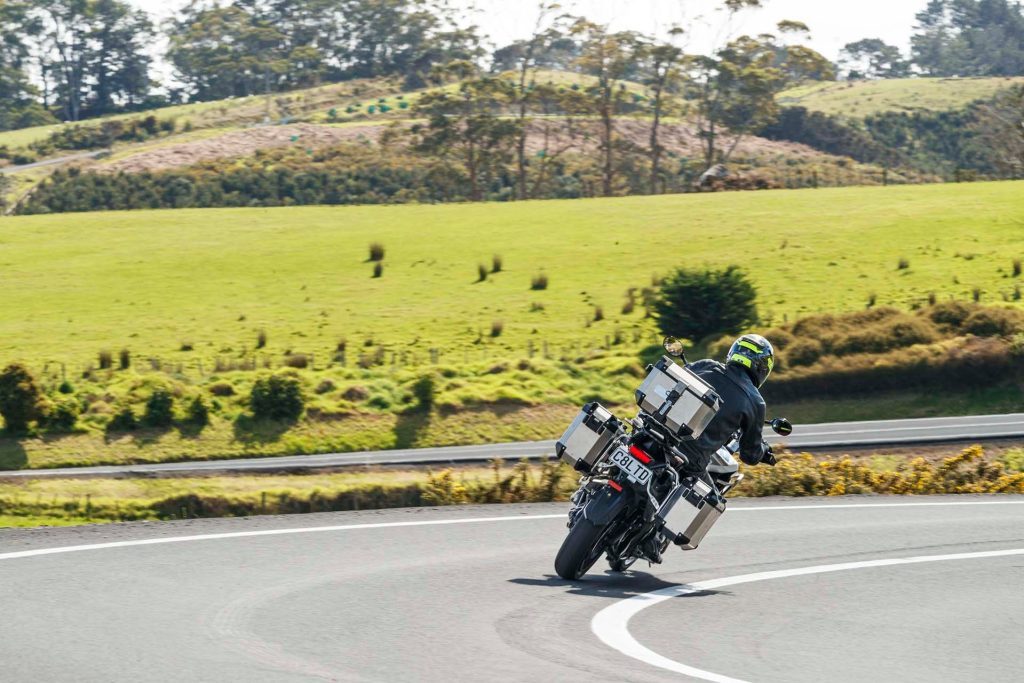 Triumph Tiger 1200 Rally Pro rear road action