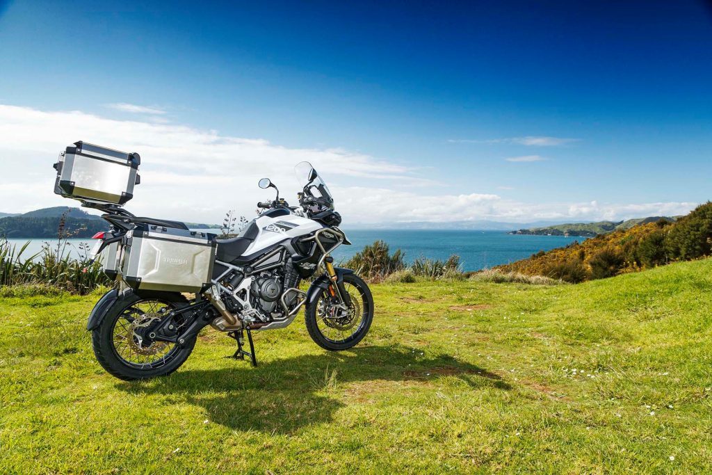 Triumph Tiger 1200 Rally Pro rear static on hilltop