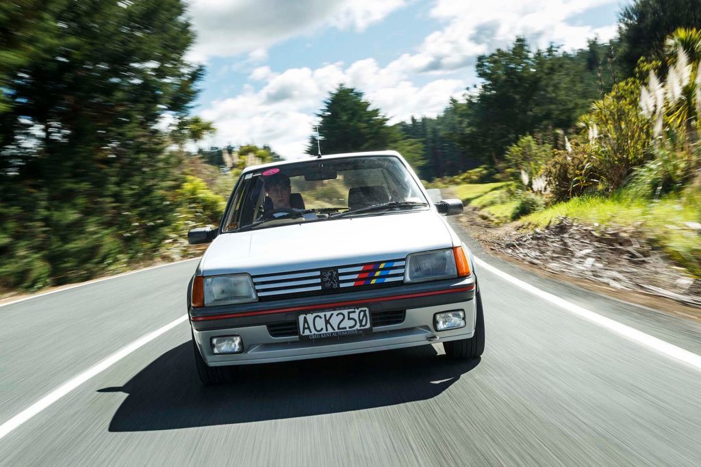 Peugeot 205 GTi going round the bend