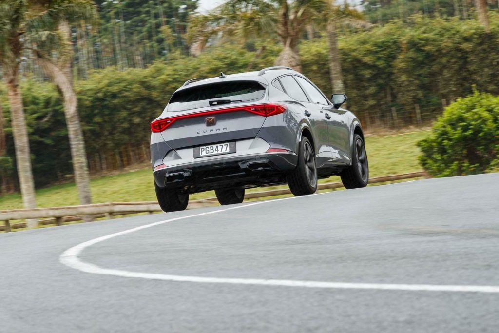 Cupra Formentor V driving through corner