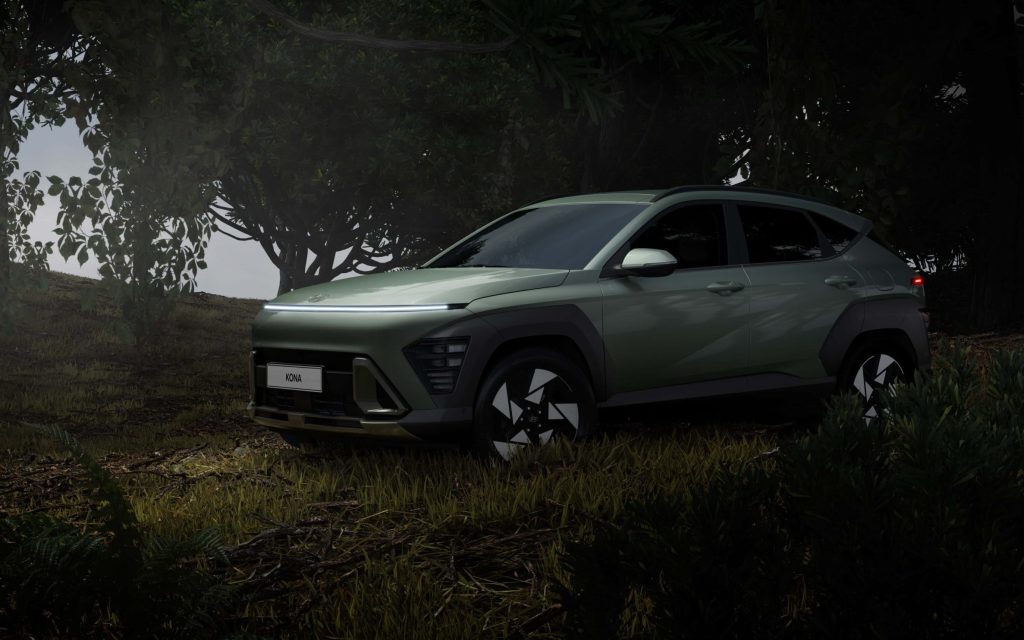 New Hyundai Kona front three-quarter view