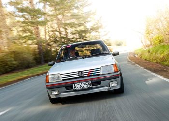 Peugeot 205 GTi driving through trees