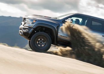 Ram 1500 TRX tearing up dune