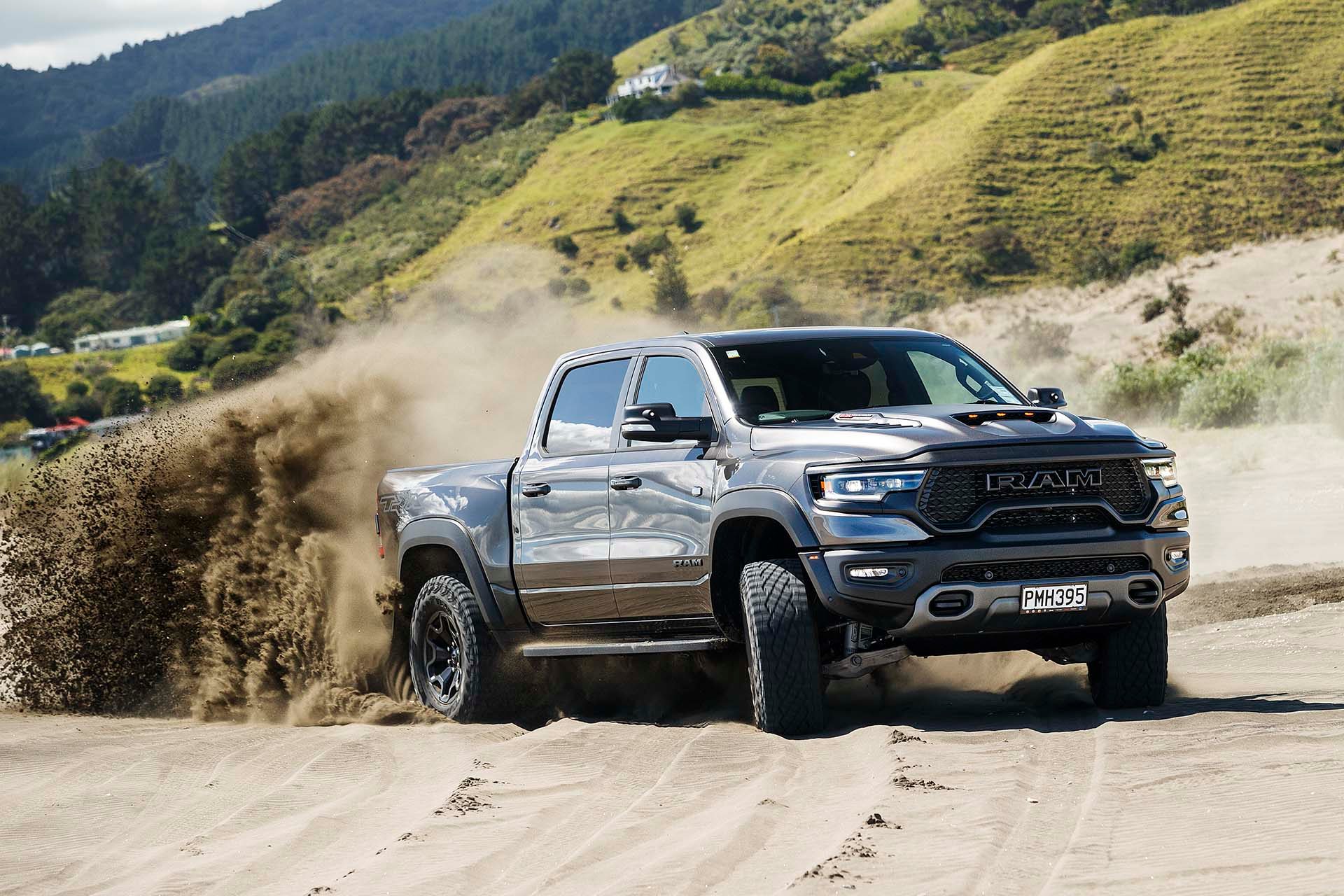 2022 Ford Ranger Raptor vs Ram 1500 TRX comparison review - NZ Autocar