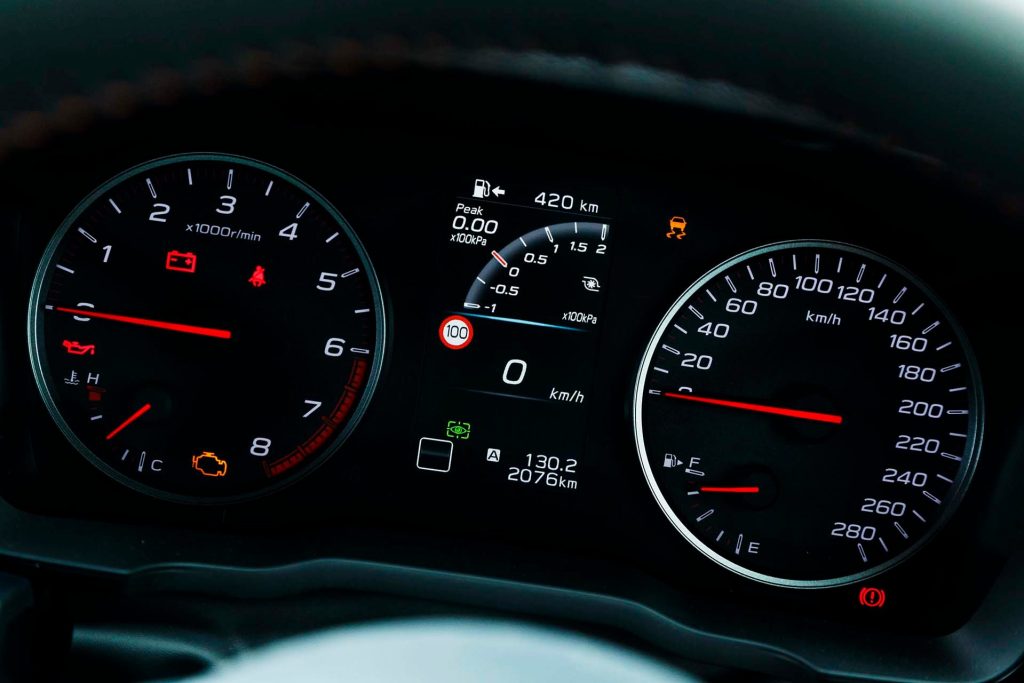 Subaru WRX 2.4T Premium gauges