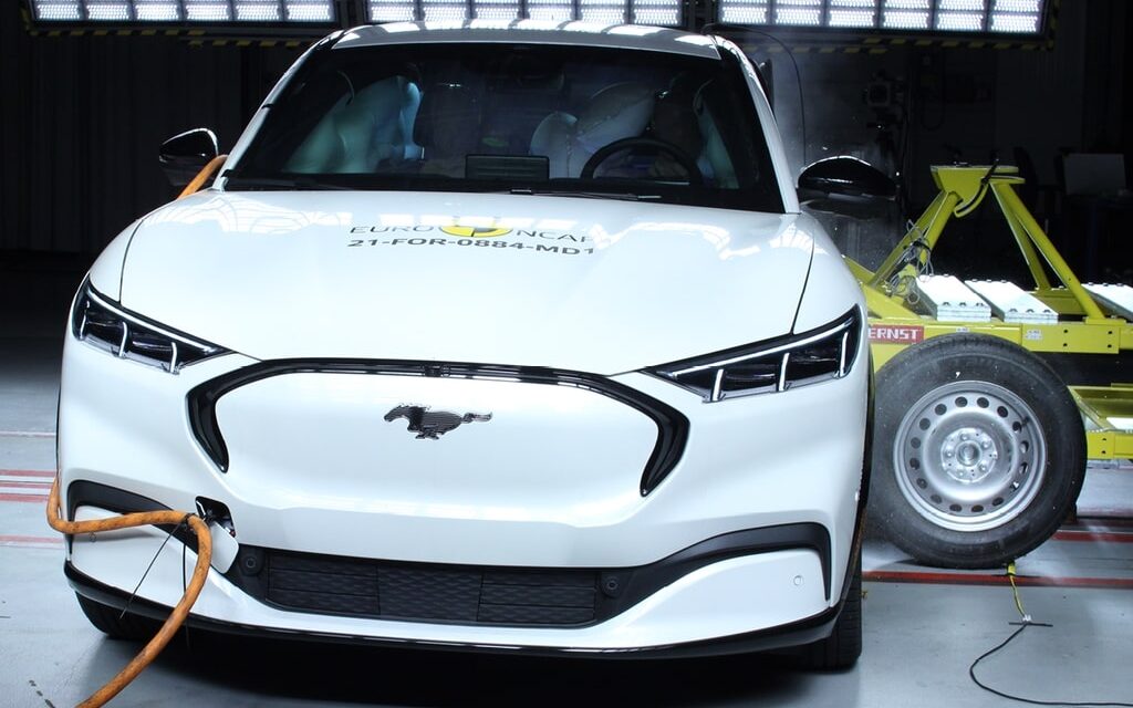 Ford Mustang Mach-e crash test front view