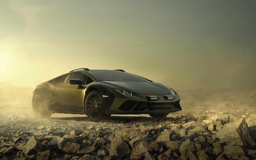 Lamborghini Huracan Sterrato front three quarter view