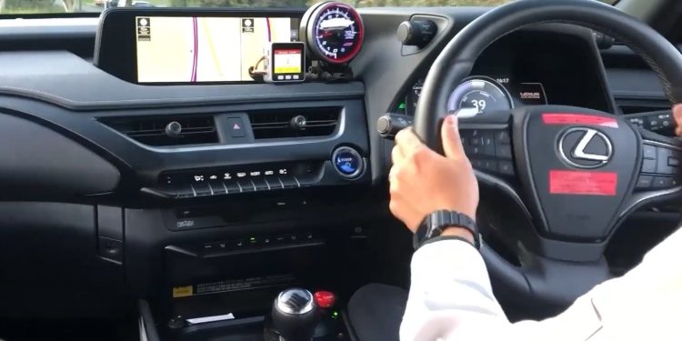 Lexus UX 300e with fake manual gearbox