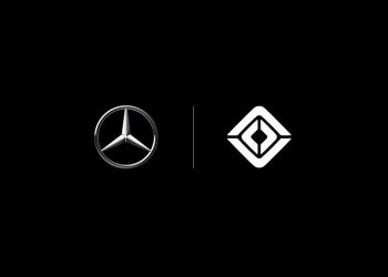 Mercedes-Benz and Rivian logos