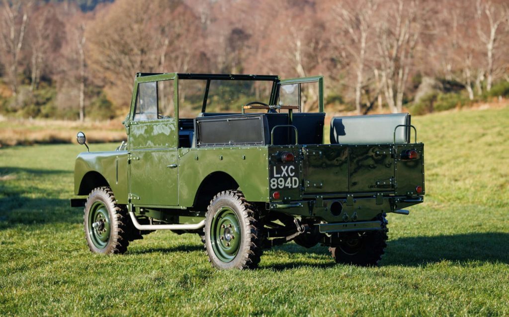 Royal Land Rover Series 1 rear three quarter view