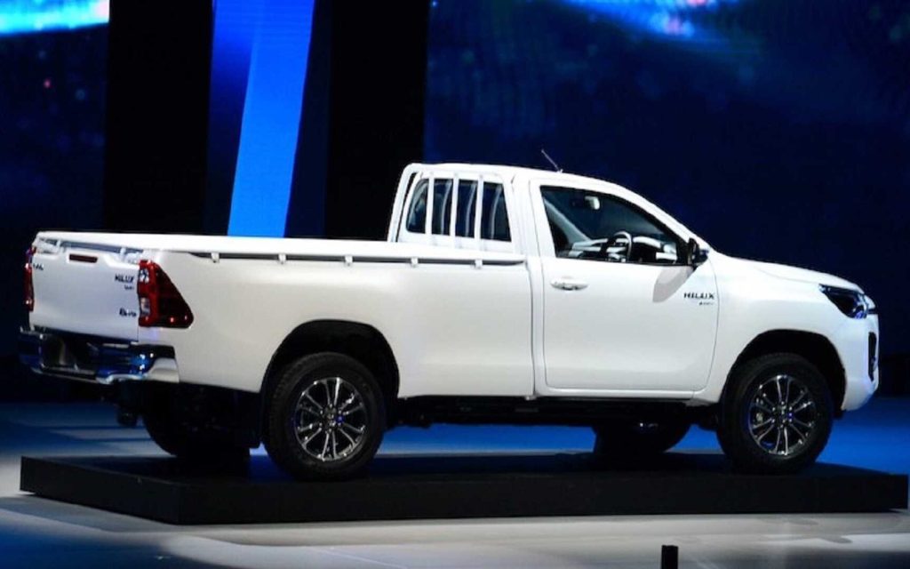 Electric Toyota Hilux Revo BEV Concept rear three quarter view