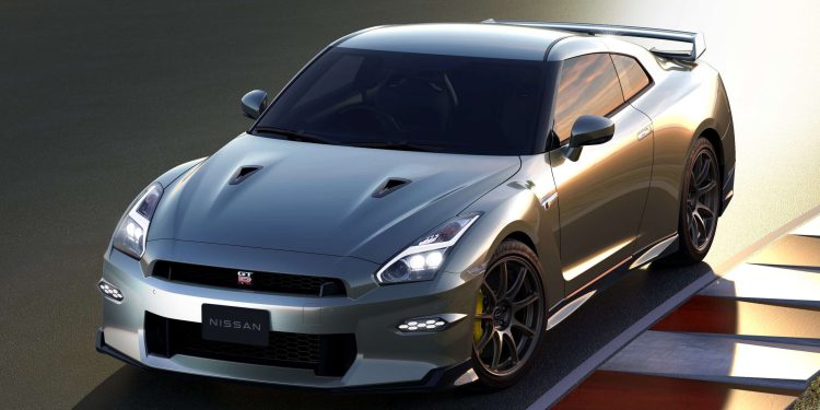 2024 Nissan GT-R front three quarter view