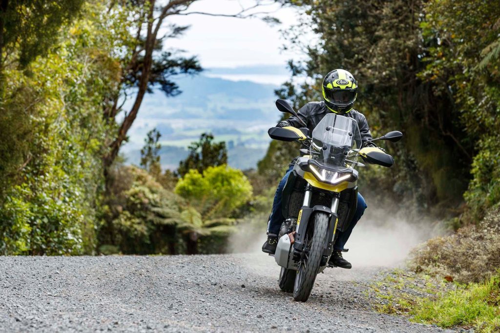 Aprilia Tuareg 660 on gravel road