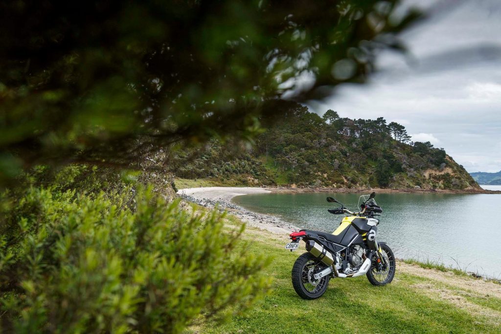 Aprilia Tuareg 660 parked near beach