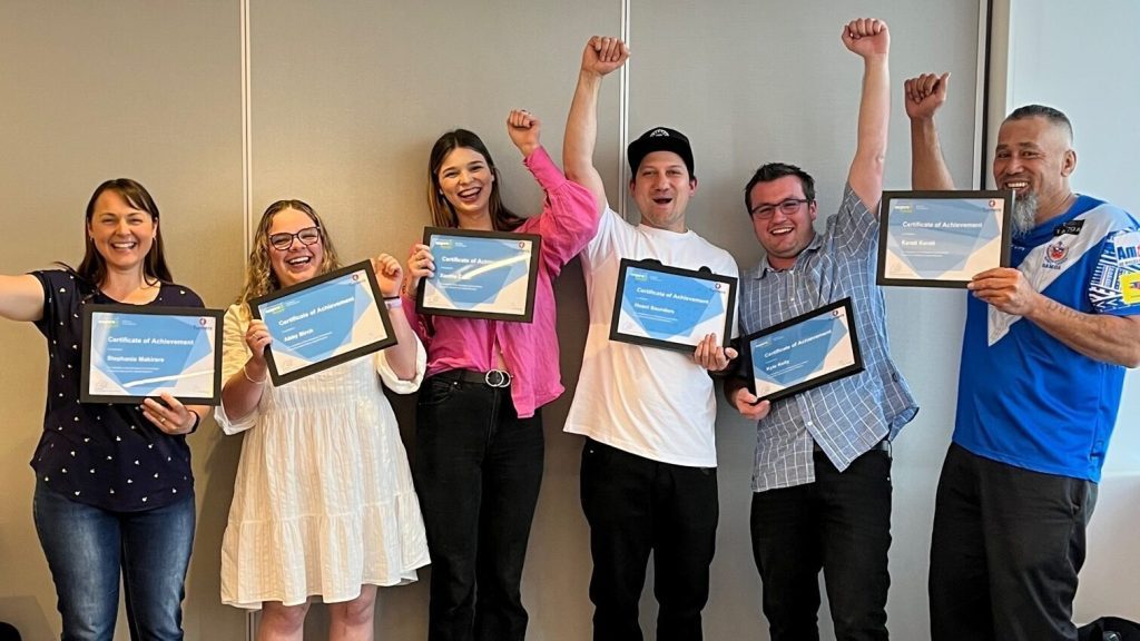 Turners Blue Step graduates celebrating