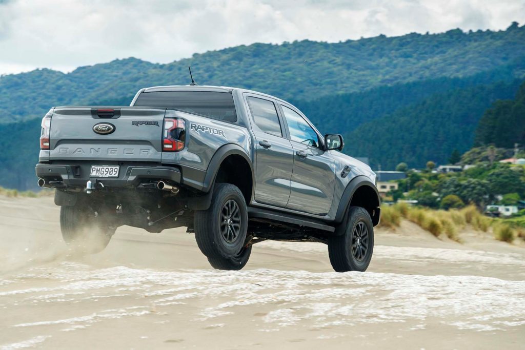 Ford Ranger Raptor jumping