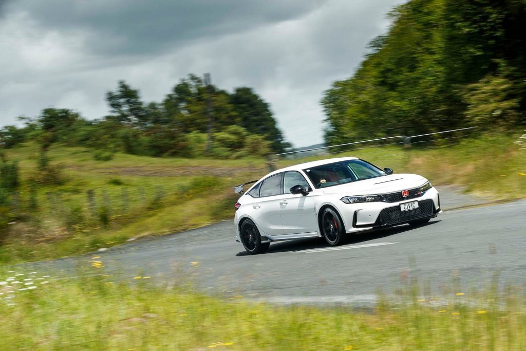 Honda Civic Type R driving on road