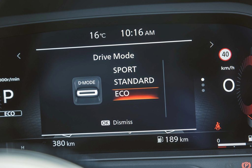 Nissan Qashqai drive mode