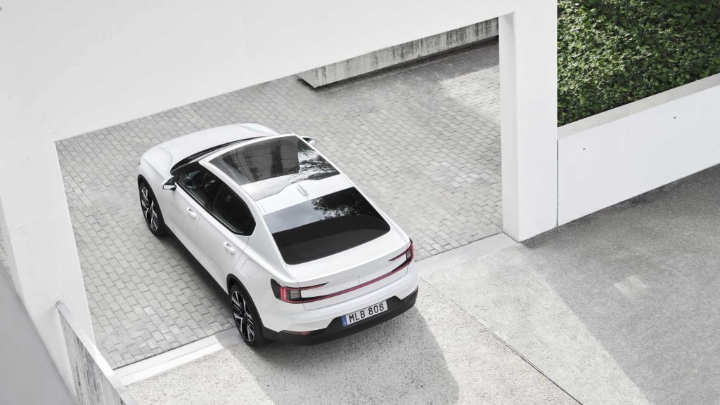 2024 Polestar 2 top-down rear quarter view