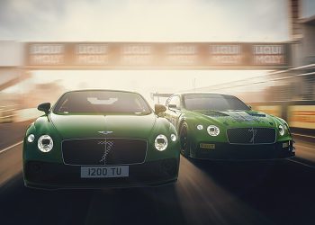 Bentley Continental GT S on track with GT3 car