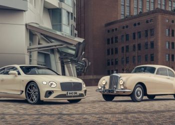 Bentley Continental GT Azure and R-Type parked