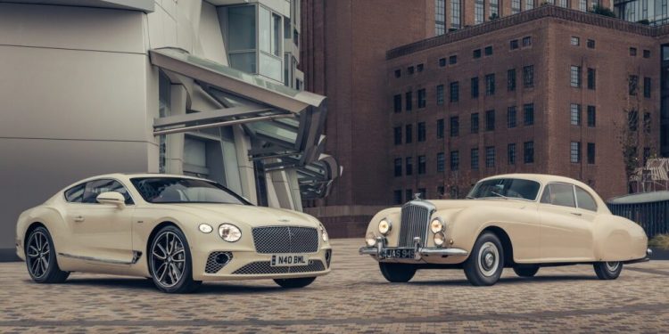 Bentley Continental GT Azure and R-Type parked