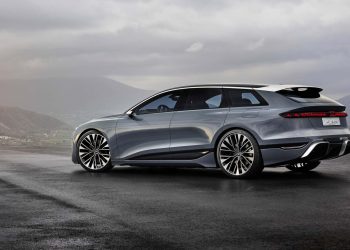 Audi A6 Avant e-tron concept rear three quarter view