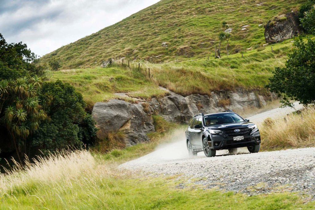 Subaru Outback XT wide gravel action