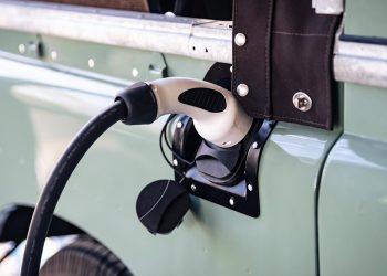 Land Rover Series 2a electric conversion charging plug
