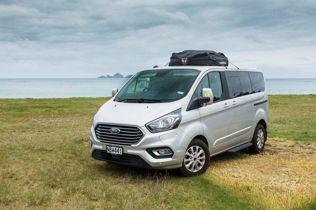 Ford Transit Tourneo PHEV beachfront