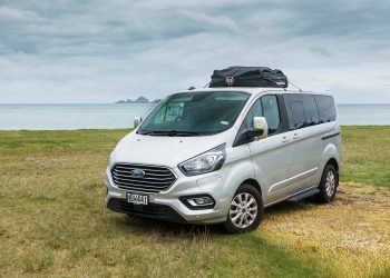 Ford Transit Tourneo PHEV beachfront