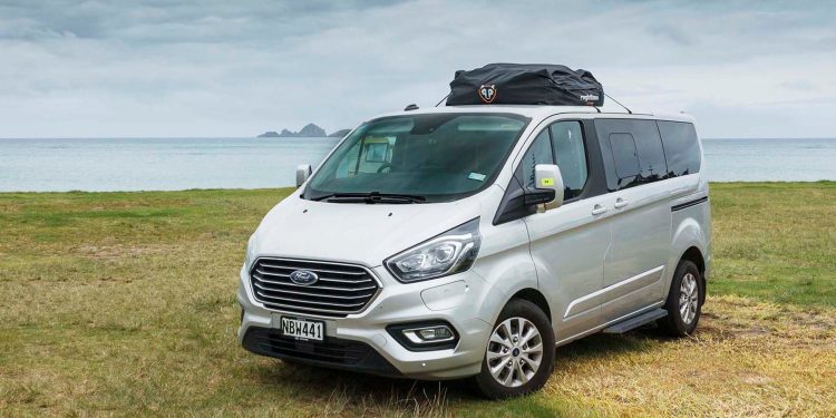 Ford Transit Tourneo PHEV beachfront