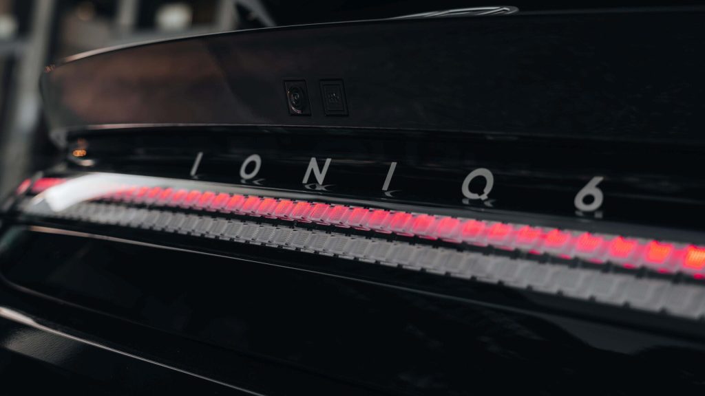 Hyundai Ioniq 6 badge close up view