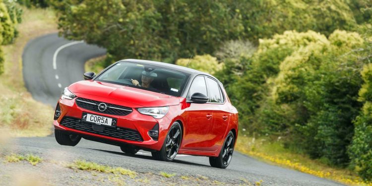 Opel Corsa SRi driving in countryside